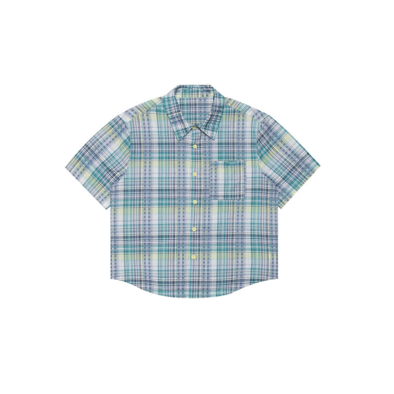 Embroidered Check Summer Shirt