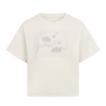 Wandering Fish Embroidered T-shirt