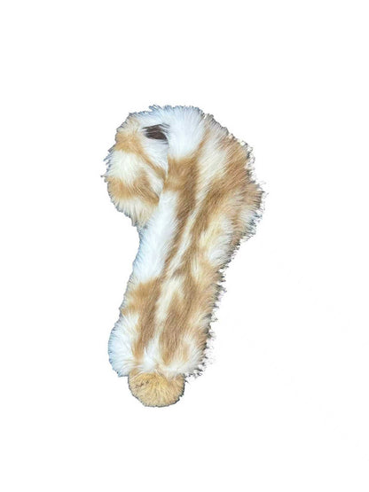 Multi-Colored Fur Ball Scarf