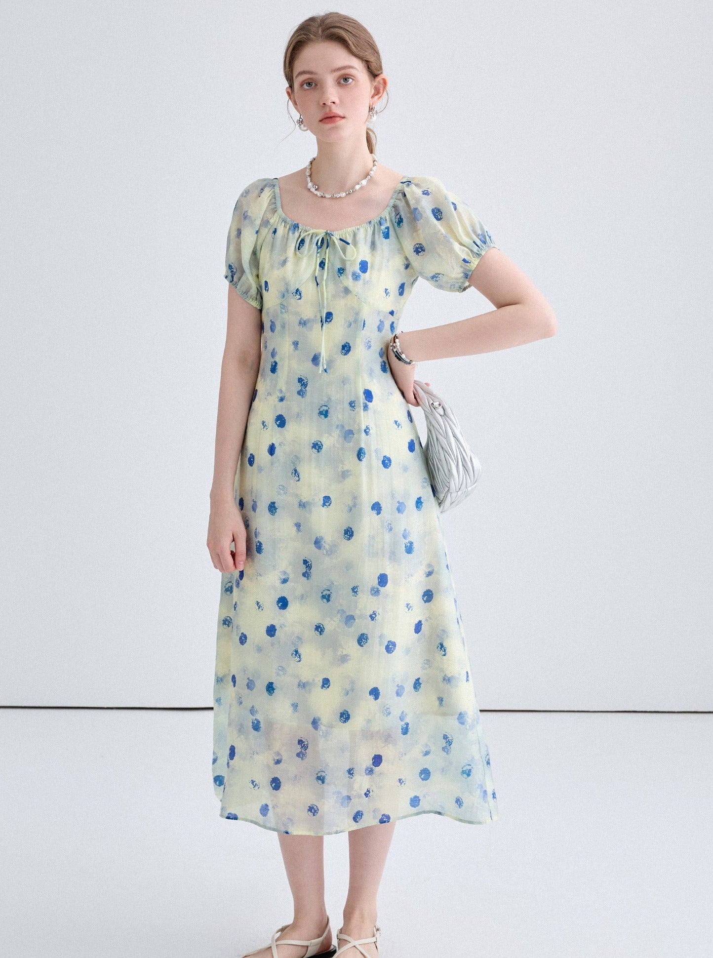 Polka Dot Design Long Dress