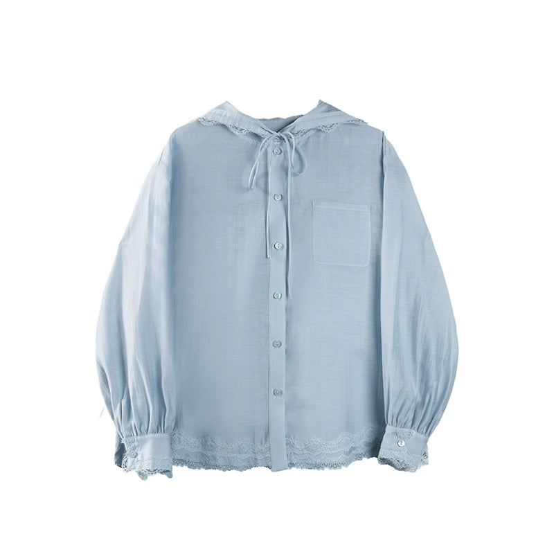 Misty Blue Hoodie Skirt Set-Up