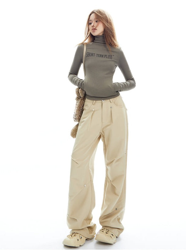 American Low Sized Loose Straight Leg Pants