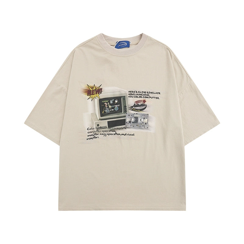 Retro TV Print T-Shirt