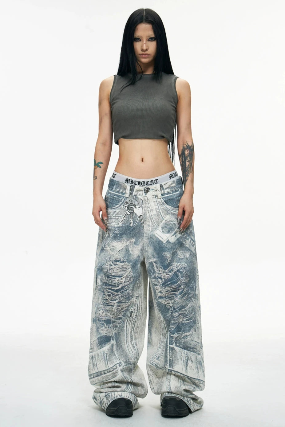 Printed Jeans Key Chain Digital Conley Trousers