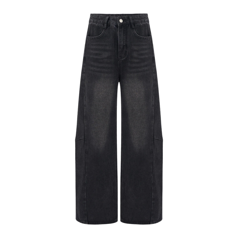 Amerikanische Retro Distressed Straight Denim-Hose