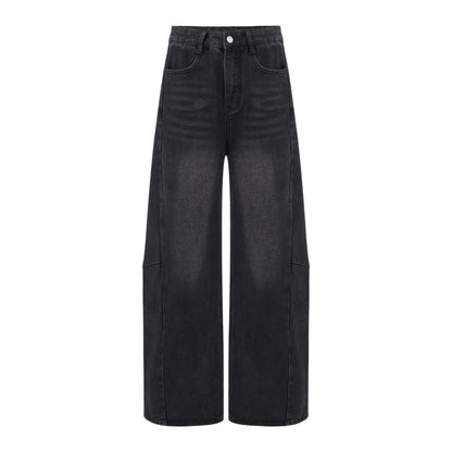 Amerikanische Retro Distressed Straight Denim-Hose