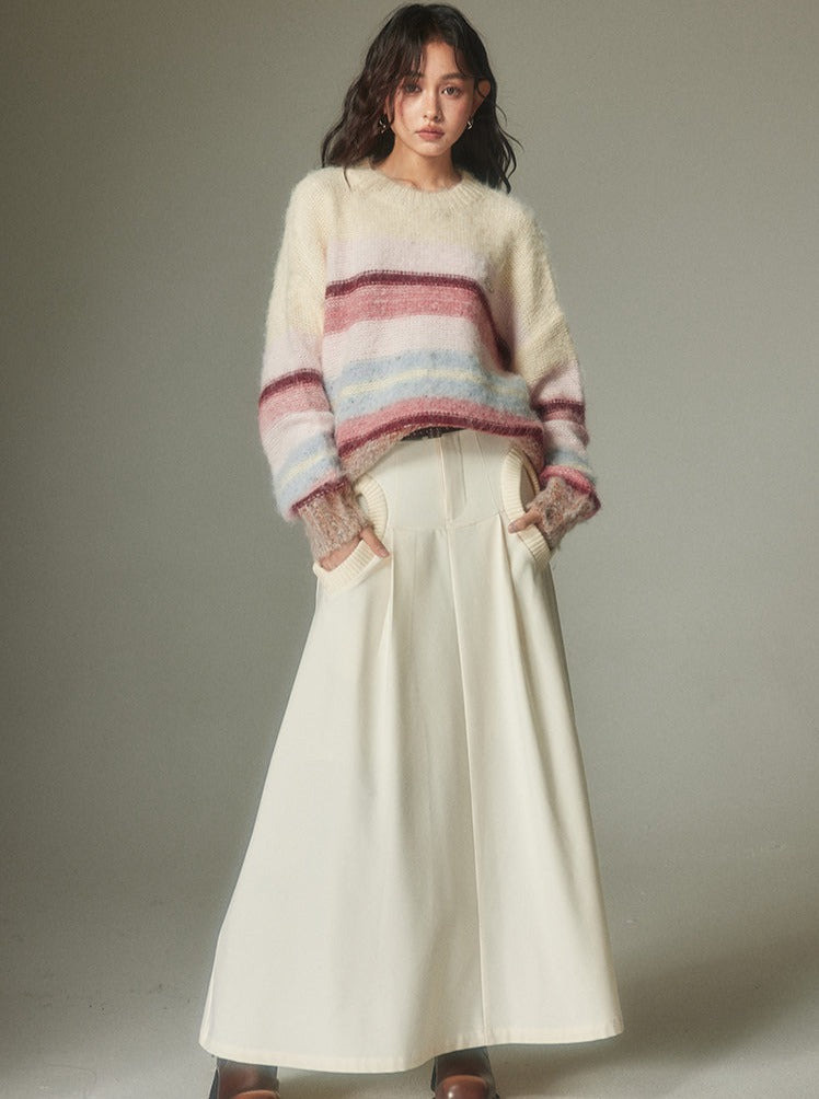 A-line versatile long skirt