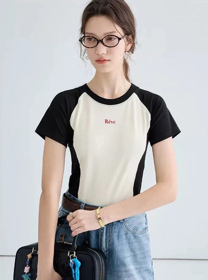 Multicolor Basic U-Neck T-Shirt