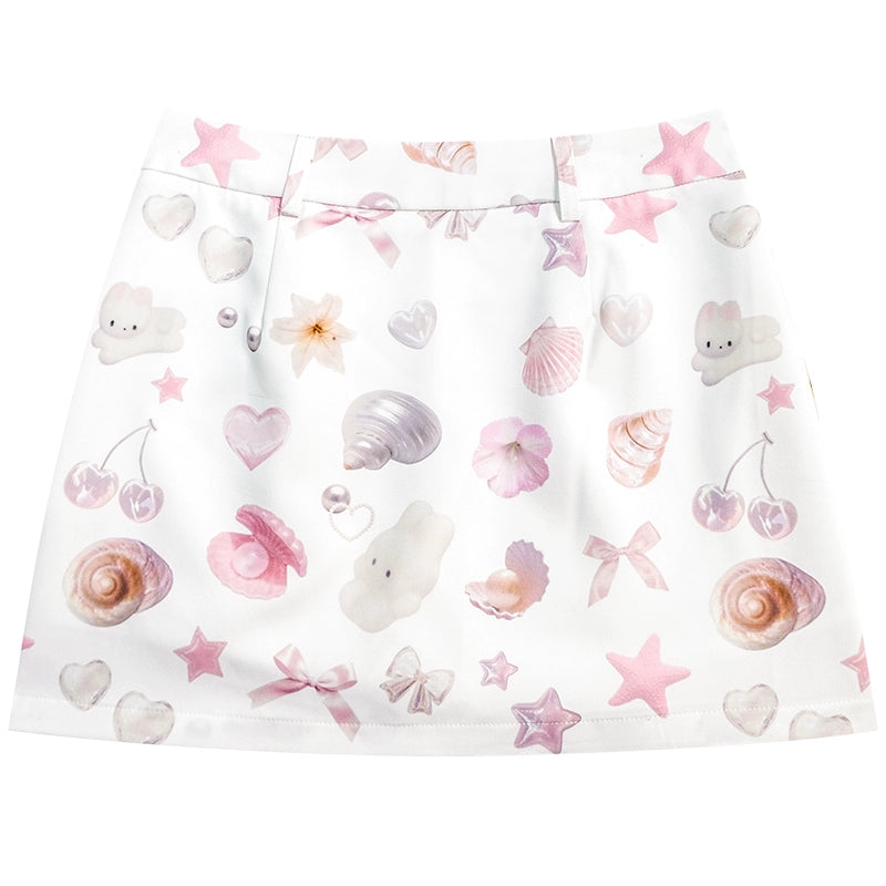 Pearl Print Skirt
