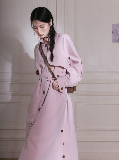 classic wool fabric trench coat