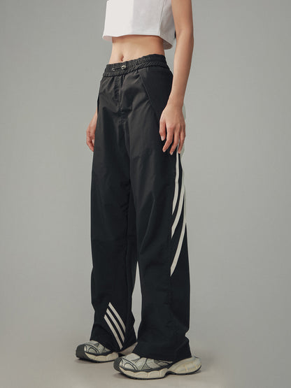 American Hip-hop Contrast Stripe Panelled Sweatpants