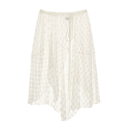 White Lace Curtain Skirt