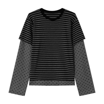 Retro Striped Patchwork Top