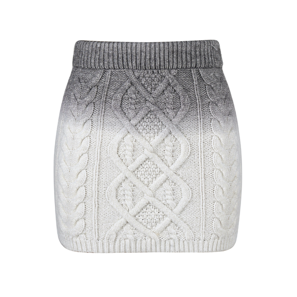 Gradient Sweater Short Skirt Two-Piece Set