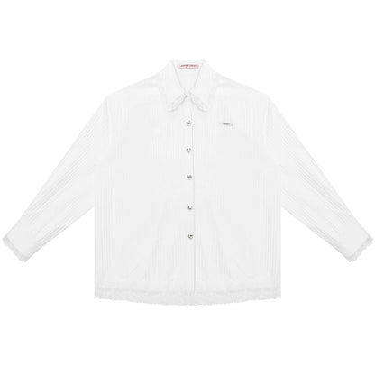 Autumn Lace Doll Collar Shirt