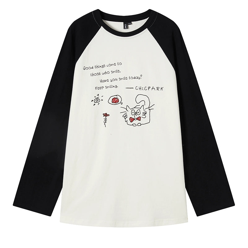 Color-Block Graffiti Top