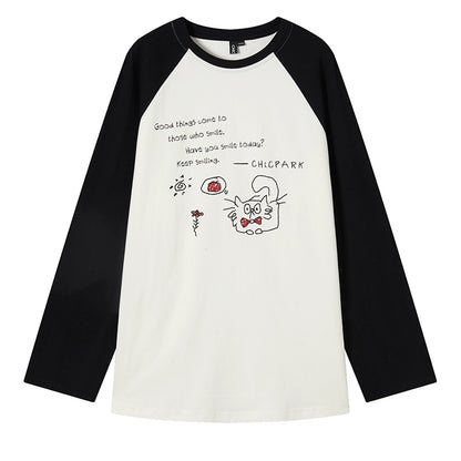 Color-Block Graffiti Top