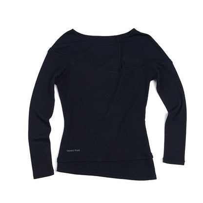 Blusa asimmetrica in misto lana