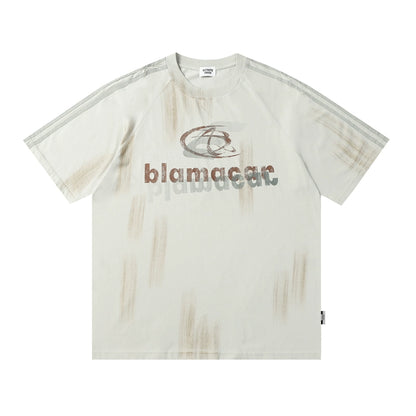 Graffiti Hand-Painted Letter Short Sleeve T-Shirt