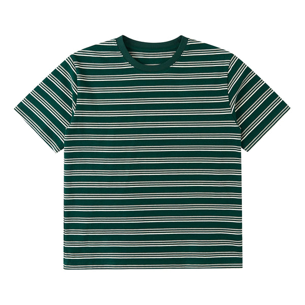 Niche Design Contrast Stripe T-Shirt