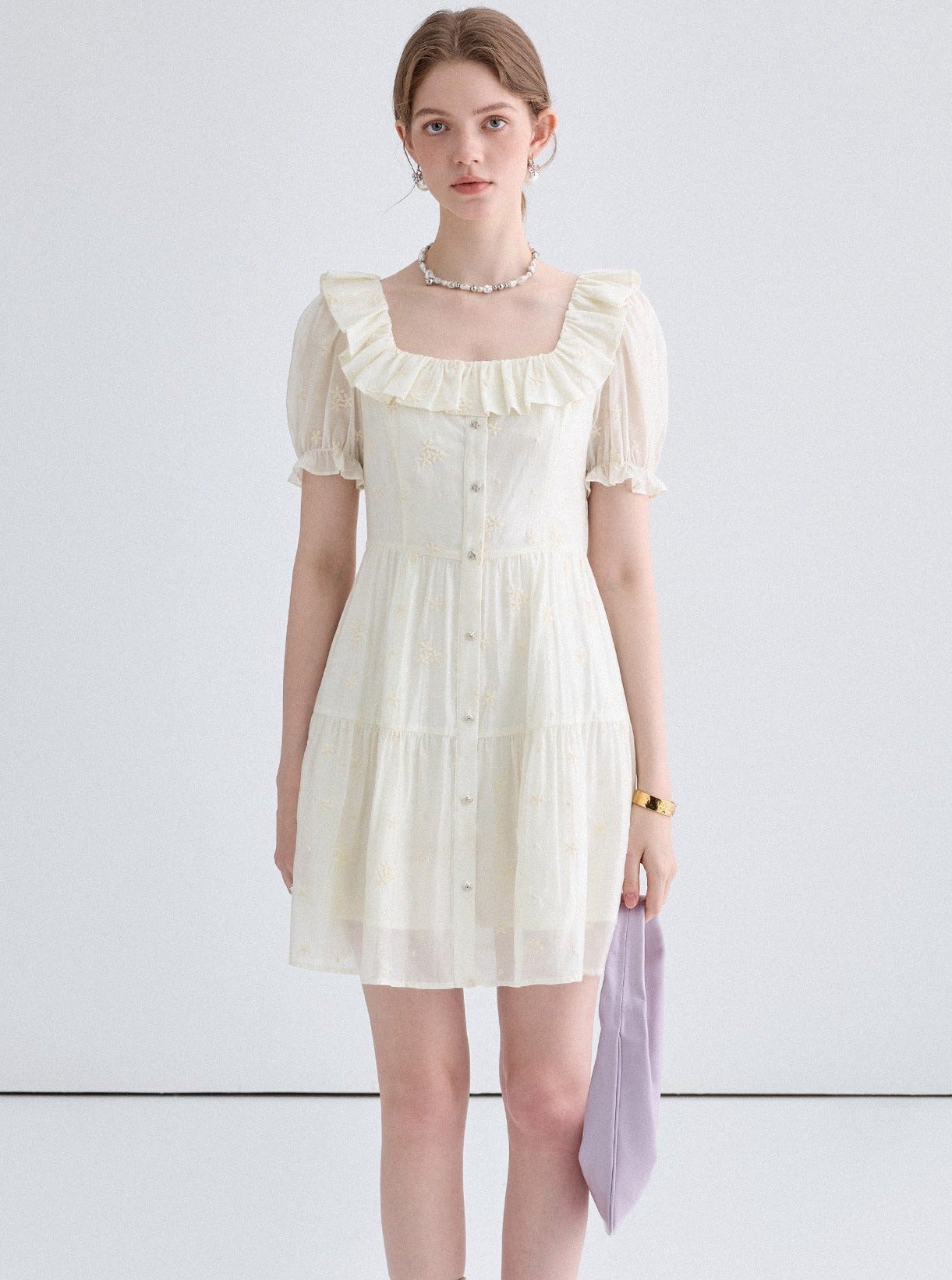 Short Sleeve Lace Tea Dress