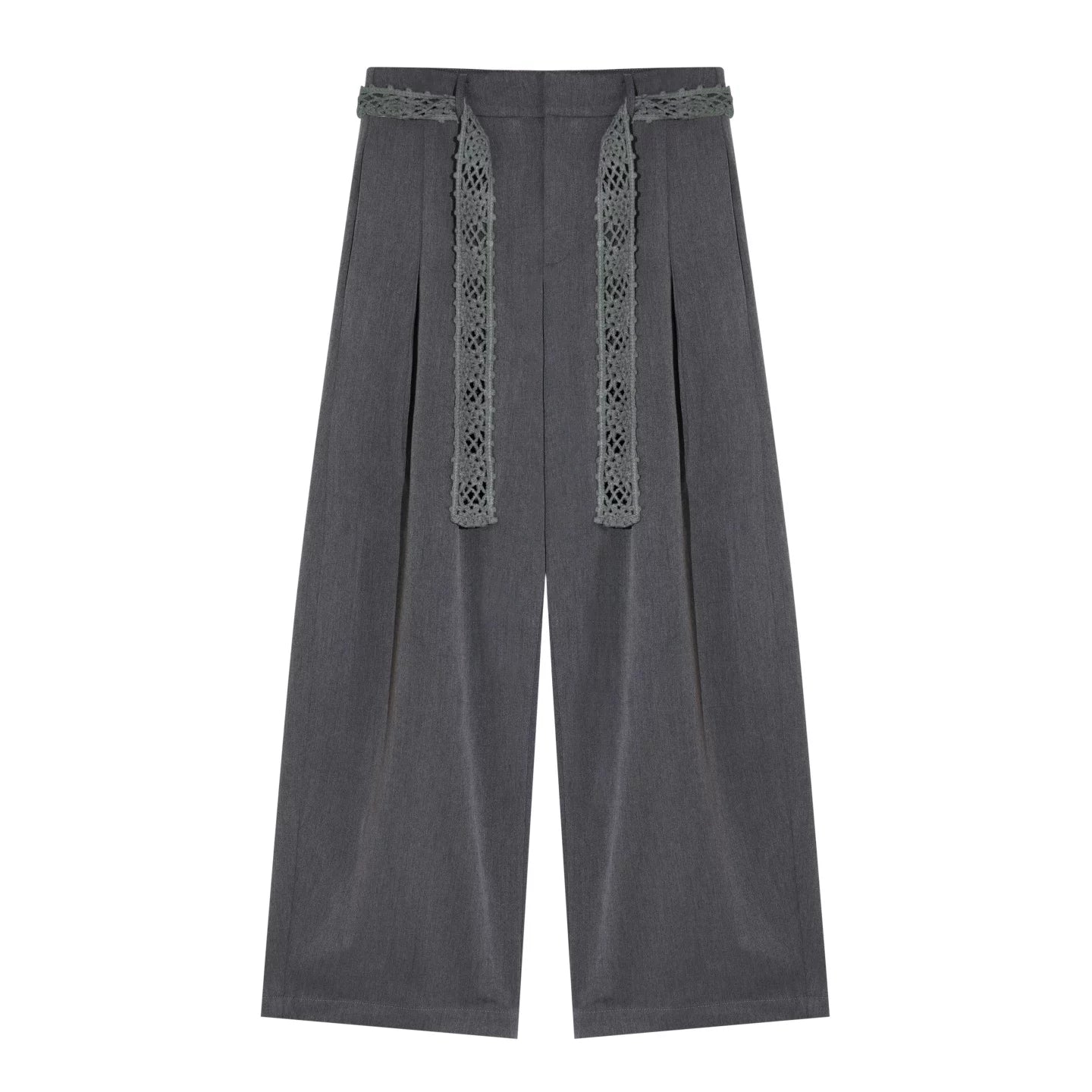 Crochet Pleated Suit Pants