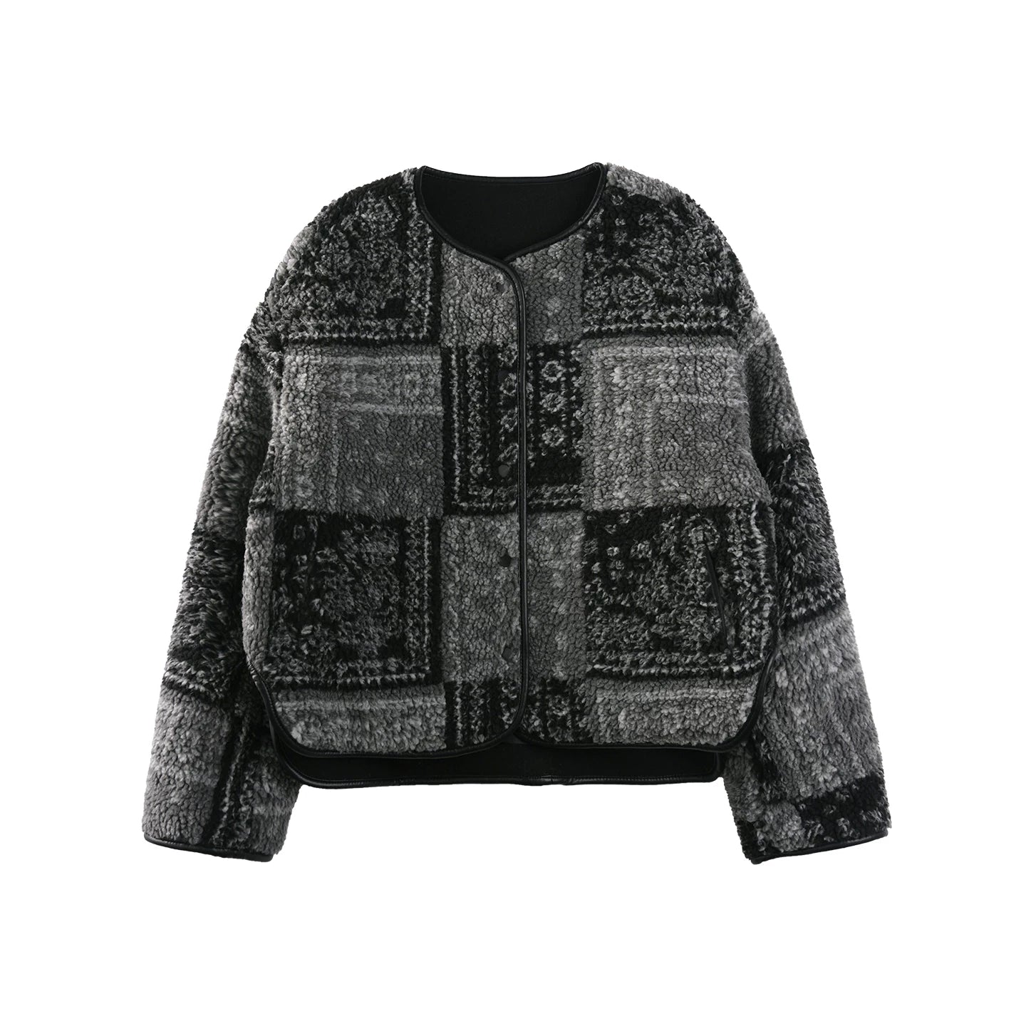 Retro Samt Steppjacke