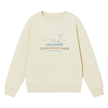 Weicher flauschiger Lammdruck Sweatshirt