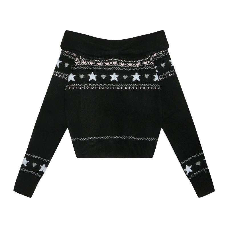 Fair Island One-Shoulder Knit Sweater