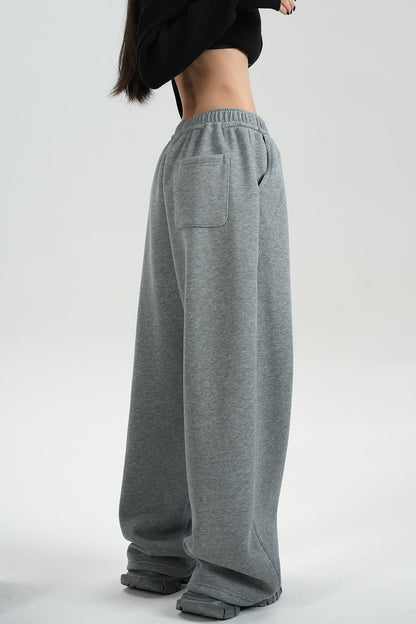 Fleece Thickened Wide-Leg Sweatpants