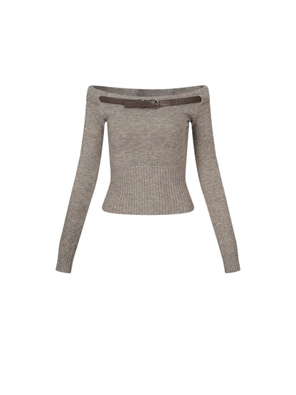 Premium Detachable Belt Sweater Top