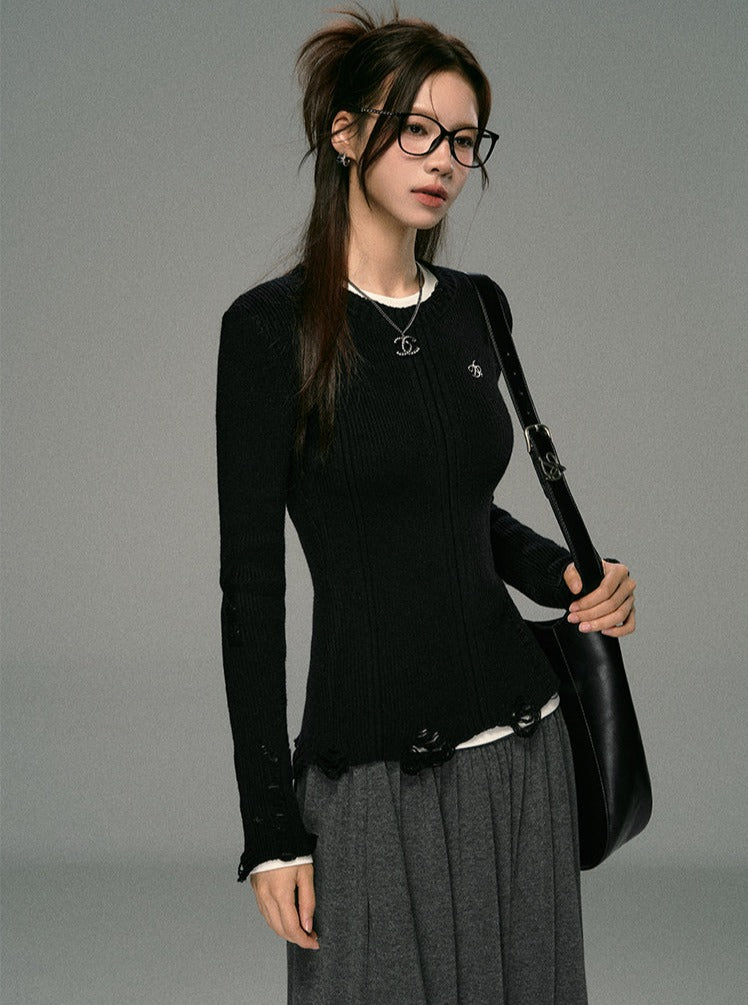 Slim Fit Round Neck Sweater