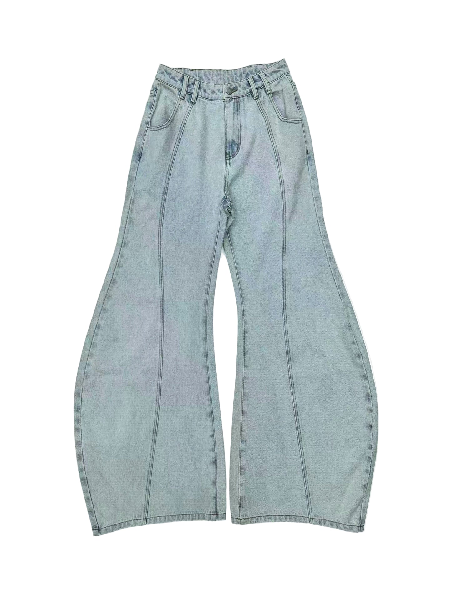 Split Sickle Pocket Heavy Jeans