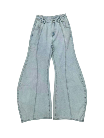 Split Sickle Pocket Heavy Jeans