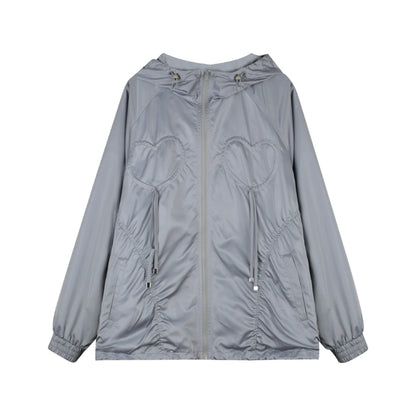 Glossy Drawstring Sport Jacket Set-Up