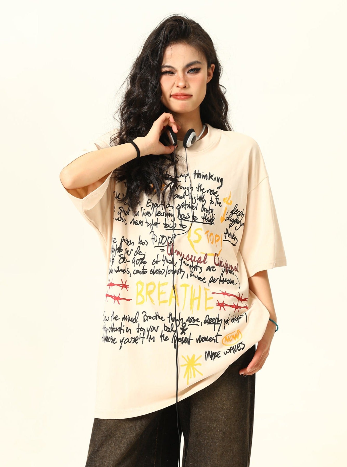 Graffiti Letter Short Sleeve T-Shirt