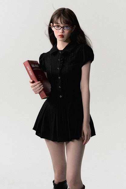 College Style Hot Girl Tea Break Dress