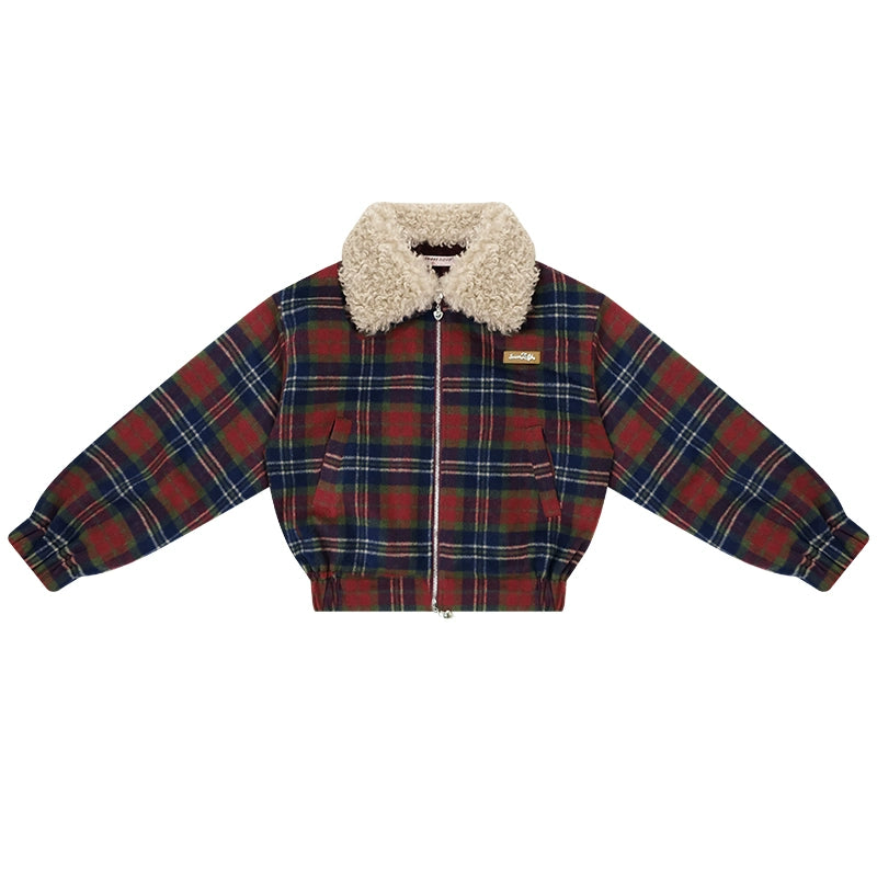 Retro Plaid Fleece Jacket