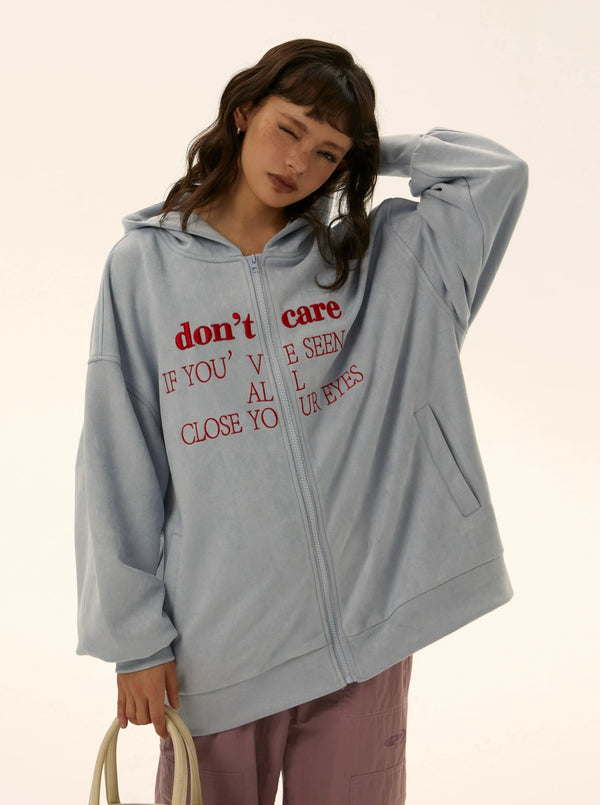 Suede pink oversize sweater jacket