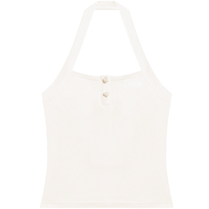 Slim Open Back Halterneck Top