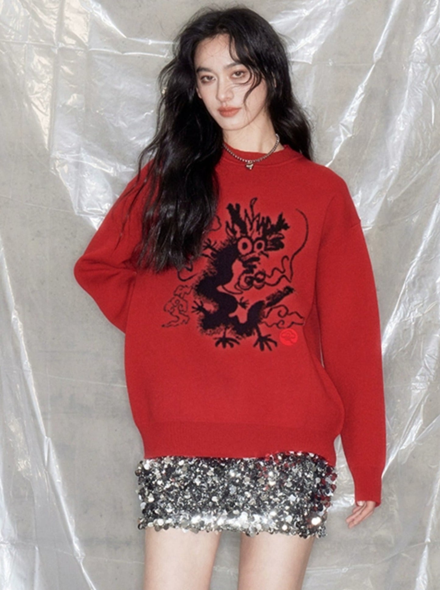 Dragon Zodiac Knitwear Top