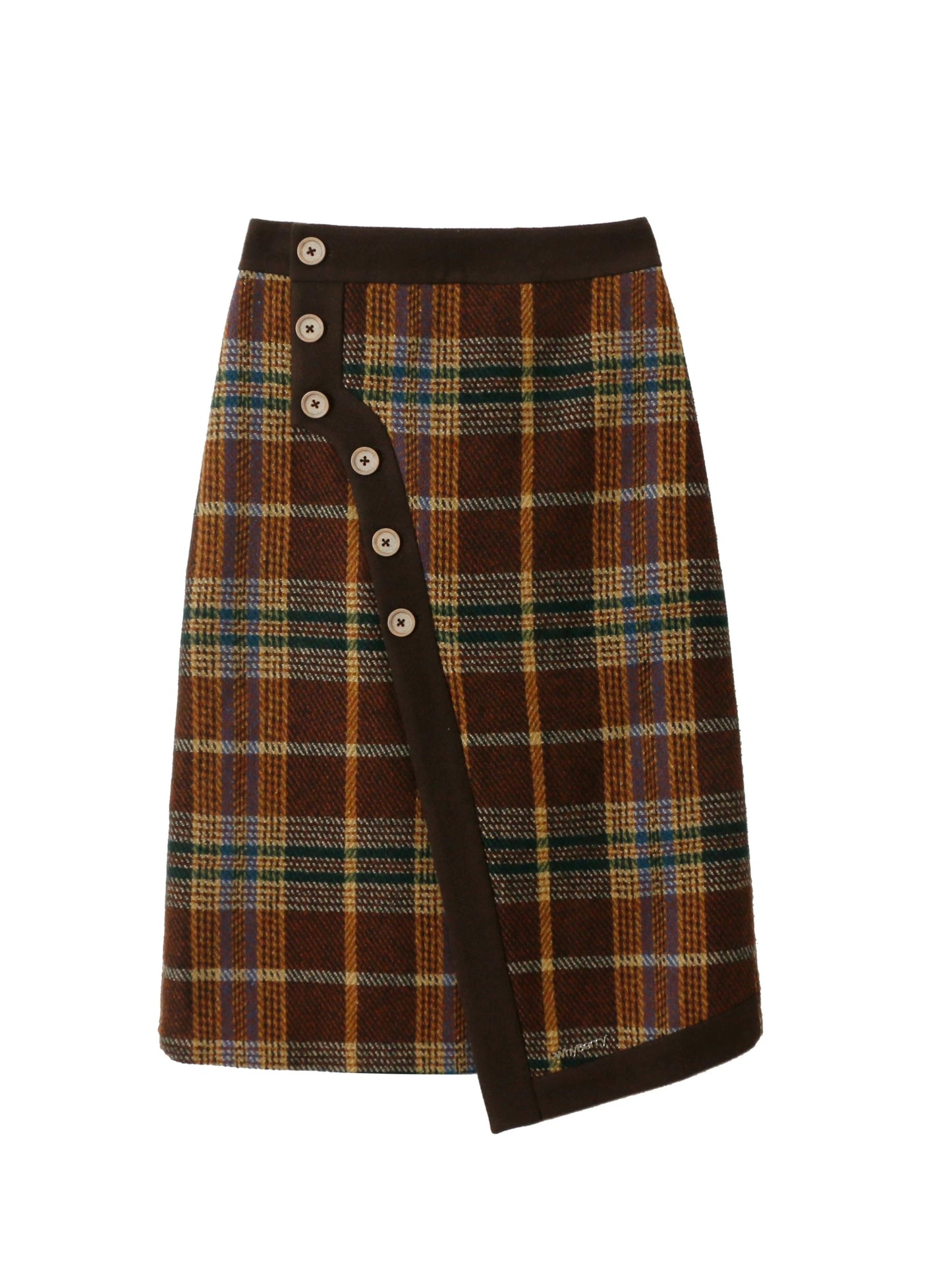 Brown Plaid Skirt