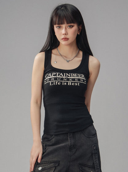 Amerikanisches Retro Babere Tight Tank Top