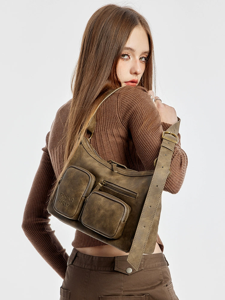 Brown Leather Crossbody Bag