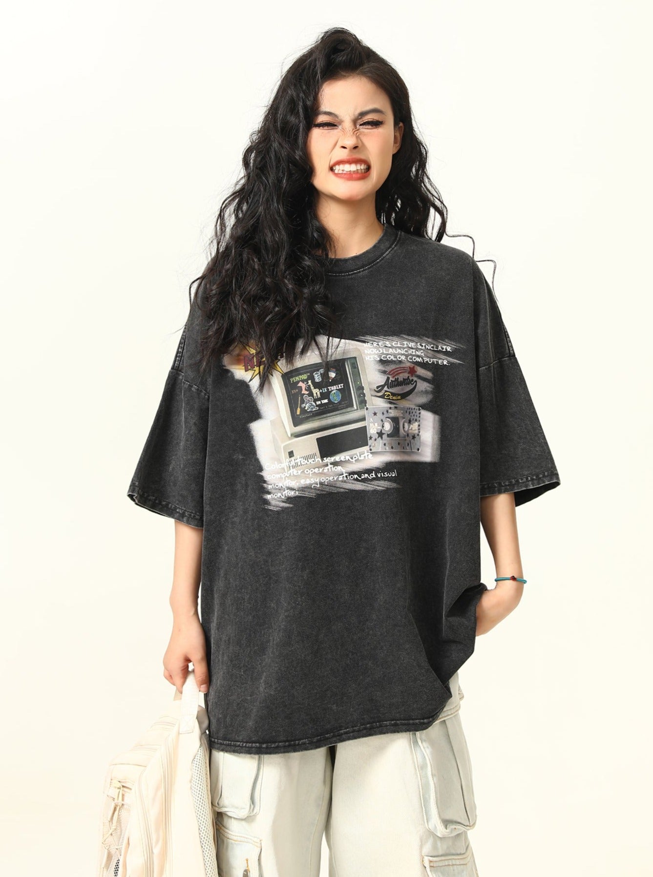 Retro TV Print T-Shirt