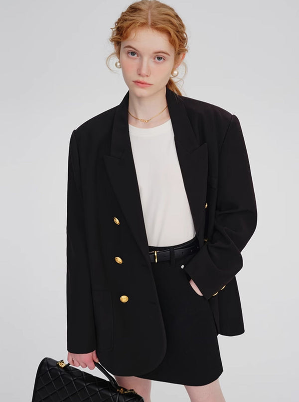 British style black blazer