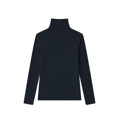 Tencel Wool Seamless Turtleneck Sweater