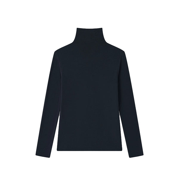 Tencel Wool Seamless Turtleneck Sweater