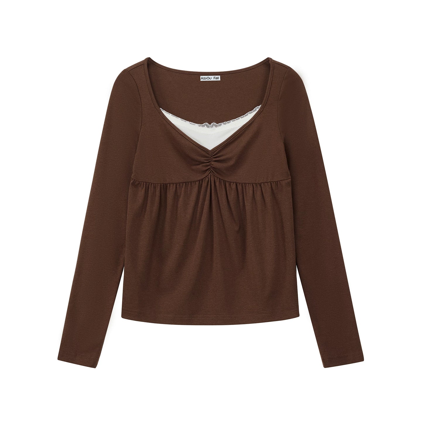 Lace Butterfly Collar Knit Top