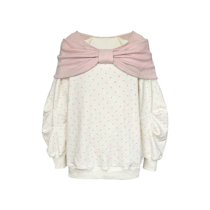 Retro Polka Dot Knit Top